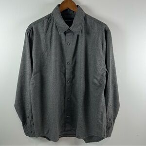 NWT Abercrombie & Fitch Dark Gray Brushed Button-Up Long Sleeve Shirt Men's Sz M